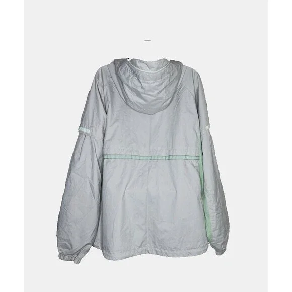 Columbia Womens Rain Coat W/Adjustable Hood Size XL Short Beige/Green - Picture 2 of 14